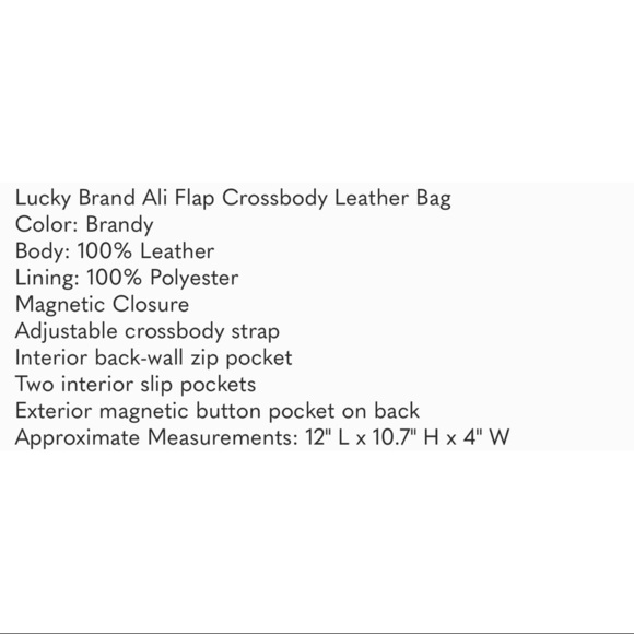 Lucky Brand Ali Flap Crossbody Leather Bag - Picture 11 of 11